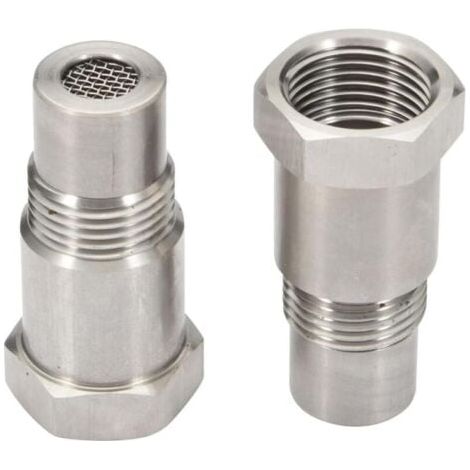 2er-Pack Lambdasonden-Verlängerungen M18 x 1,5 mm mit O2-Filter, Sauerstoffsensor, Lambdasonden-Adapter 45 mm für Auto-Auspuffanlagen-Zubehör M18 x 1,5 mm