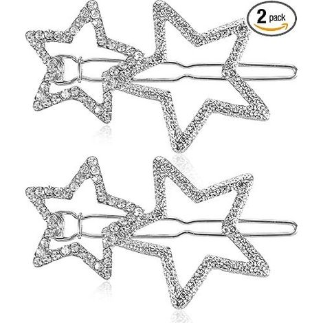 Silver Star Hair Clips (1/4)