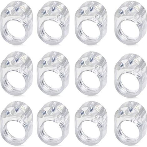 Lot de 12 Butée Poignée de Porte Transparent Stop Porte en PVC Arret de Porte Diamètre 17mm