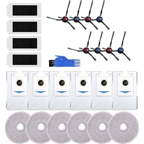 Zubehör für Ecovacs Deebot T30/T30 Max/T30 Pro: Bürste, Wischmopp, HEPA-Tuch, Filter, Staubbeutel, Staubsaugeraufsatz (1/4)