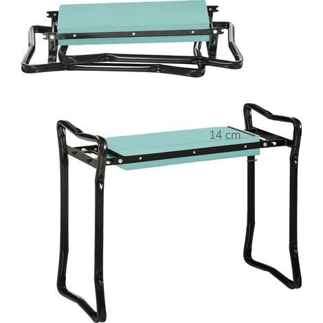 Banc de genoux, Design ergonomique, Pliable pour un rangement facile, Noir (1/2)