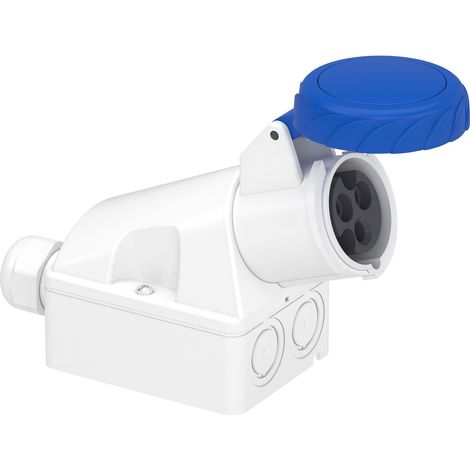 PratiKa socle de prise industrielle 16 A 2P+T 200-250 V CA IP67 SCHNEIDER 83154 (1/2)