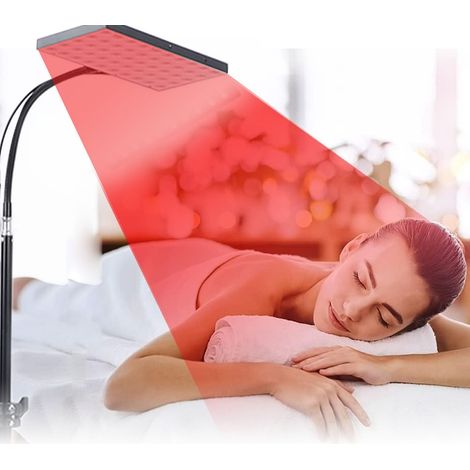 Ej.Life Rotlicht Therapielampe für Gesicht und Körper, 660 Nm 850 Nm LED Rot Infrarotlampe mit Verstellbarem Ständer, Infrarot Lichttherapie für Gesicht, Rücken, Knie, Bein, Nacken, (EU) (1/5)