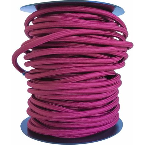 Cavo elettrico in tessuto viola 2 rotoli da 0,75 mm da 25 m