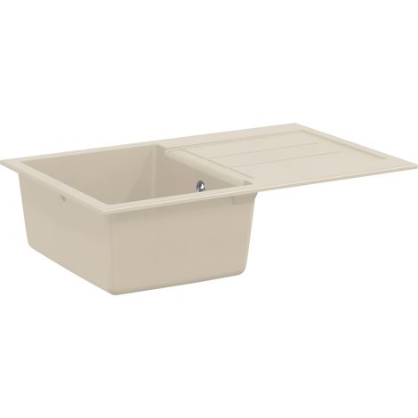 Lavabo Beige 780 x 500 mm 80% Cuarzo y 20% Resina vidaXL