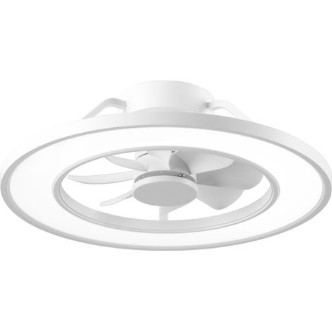 Parrot Uncle 20 Inch Flush Mount Ceiling Fan with Light, Smart RGB LED Fan, APP & Remote Control, DC Motor, 6 Speeds Reversible Blades for Bedroom Living Room (1/5)
