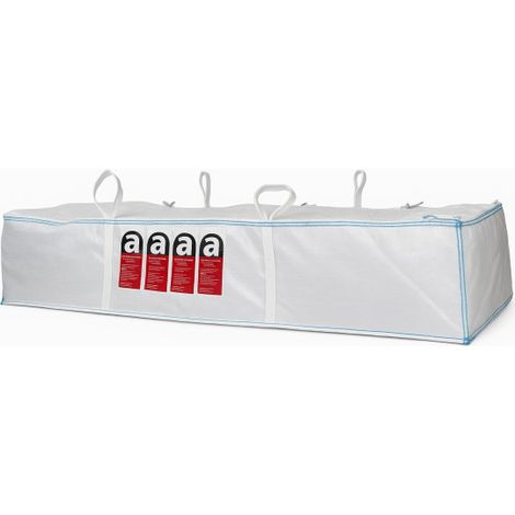Big Bag 17m³ 640 x 240 x 115 cm con tejido laminado para la recogida de AMIANTO, URALITA, FIBROCEMENTO, ASBESTOS