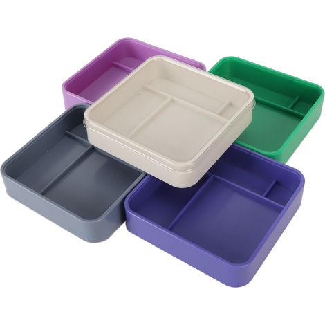 Boîte de rangement empilable pour outils de réparation de montres, 5 niveaux, 5 couleurs, compartiment carré, étanche à la poussière (1/5)