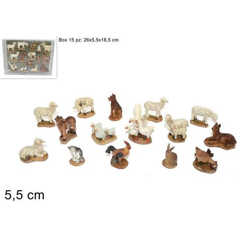 ANIMALI PRESEPE PICCOLI 15 PZ IN BOX