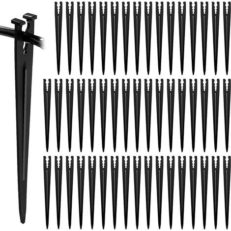 50 Pièces Tuyaux de Support d'irrigation Goutte à Goutte, Irrigation Holder, Piquets de Support de Tuyau D'irrigation, Irrigation Support en Plastique, pour Tuyau d'arrosage 4/7 ou 3/5 (1/5)