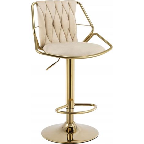 Tabouret H5-FX en velours beige (1/5)