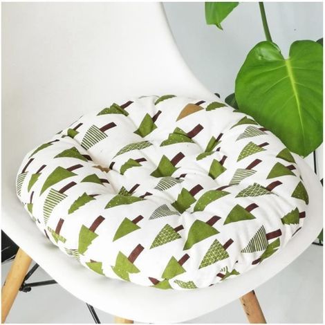 50x50cm Round Seat Cushion, Home Dining Car Decor, Flat Chair Pad, Style-3