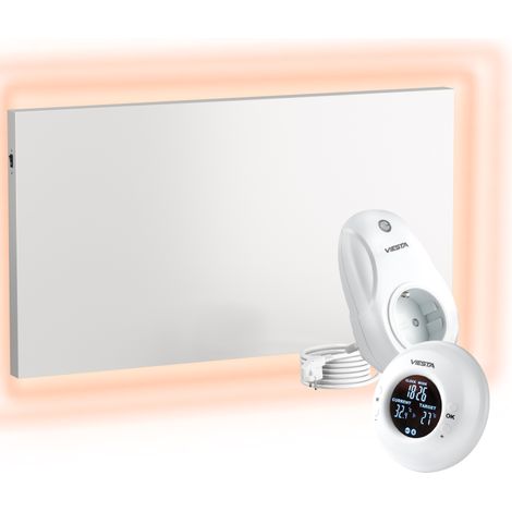 UMBRELLA® H700 Chauffage infrarouge 700 W – Panneau 60×120 cm, Carbon Crystal, sans cadre, mural/plafond, IP20, TÜV/GS, protection surchauffe, incl. thermostat sans fil TH20 (1/5)