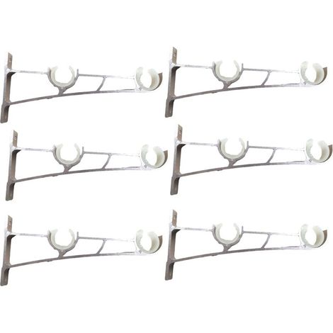 6pièces Tringle À Rideau En Métal Robuste, Support De Tringle À Rideaux, Double Tringle À Rideau Pole Holder, Support Rideau, Support De Tringle À Rideau En Aluminium, Support De Tringle À Rideau Or R (1/2)