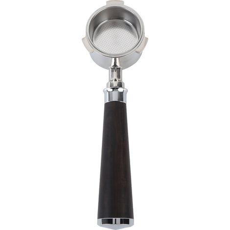 Bodenloser Kaffeefilterhalter, Holzgriff, Edelstahlkorb, Kaffeefilter für Kaffeemaschinen des Typs C (1/5)