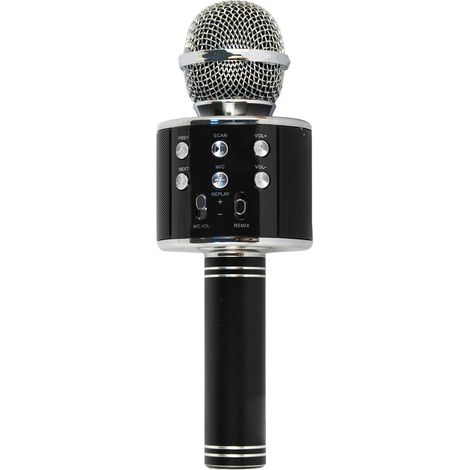 Xtreme Microfono per karaoke Hollywood Nero Argento (1/5)