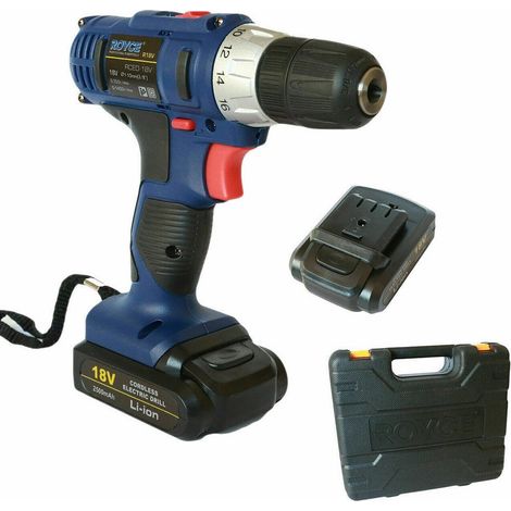 TrAdE Shop Traesio - Avvitatore Trapano A Batteria 18v 2 Batterie Litio Ricaricabile In Valigetta - (1/5)