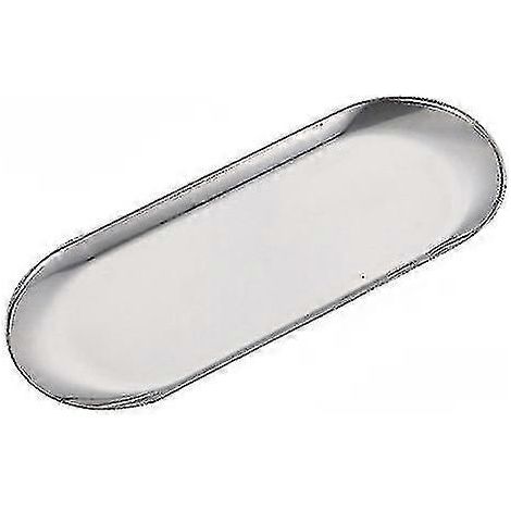 Assiette à dessert en acier inoxydable, plateau à en-cas, assiette de cuisine de style western (taille : argent-xl) (1/5)