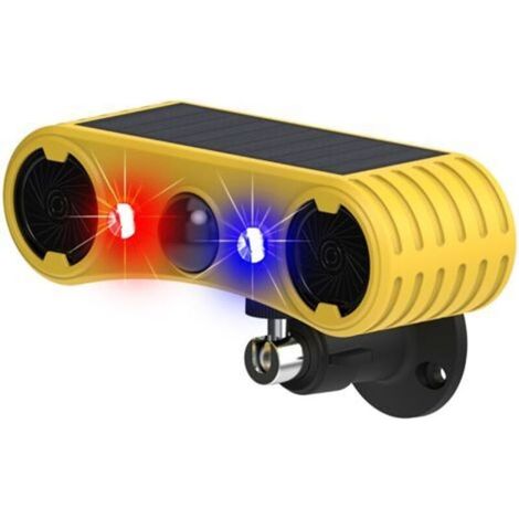 Alarme de détecteur de Mouvement Solaire extérieur - Alarme sonore de Coup de feu d'aboiement de Chien, 2 129 DB de Puissance, 4 Modes, lumière Rouge et Bleue (1 Pack) (1/5)