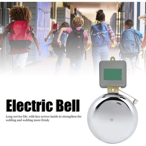 Sonnette électrique à percussion externe sans étincelles, AC220V en acier inoxydable, sonnette scolaire, 150 mm. (1/5)