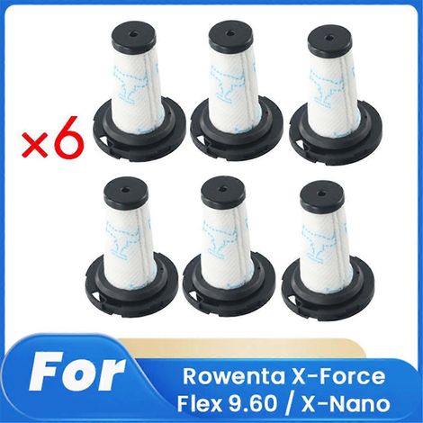 Lot de 6 filtres ZR009010 pour robot aspirateur X-Force Flex 9.60 / X-Nano - Accessoires et pièces de rechange pour le nettoyage des filtres (1/5)