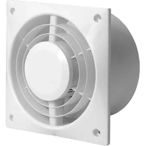 Aspiratore quadro elettrico in abs bianco dim. 120x120 mm - ø100 mm - portata 75 m³/h - 15 w VECAMCO