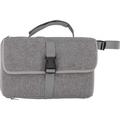Matelas à langer pour bébé avec sac à langer et poignée, pliable et amovible, gris. (1/5)