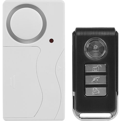 Système d'alarme antivol sans fil pour porte avec détecteur de vibrations et télécommande magnétique