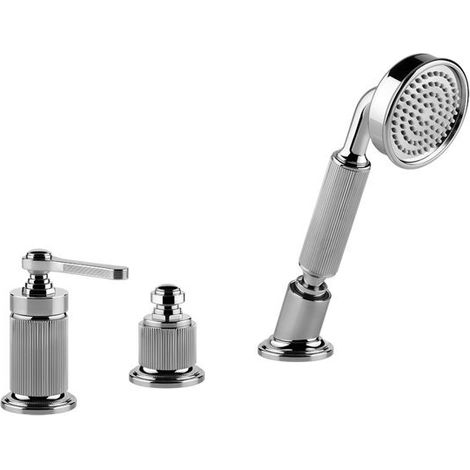 Gessi Venti20 Mezclador de bañera de 3 orificios, con desviador,