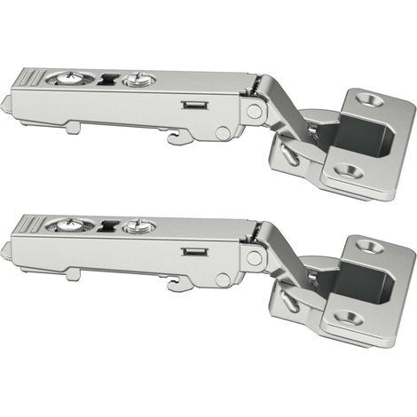 Cyclingcolors – Lot de 2 charnières Metalla 110 SM 105° – Pose en applique sans amortisseur – Perçage 52/5,5mm – Épaisseur de porte 14-26mm