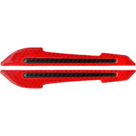 Zweiteilige rote, flexible PVC-Sicherheitsaufkleber, 16 cm, für Türen und Stoßstangen, bieten optischen Schutz und Kollisionsschutz. (1/5)