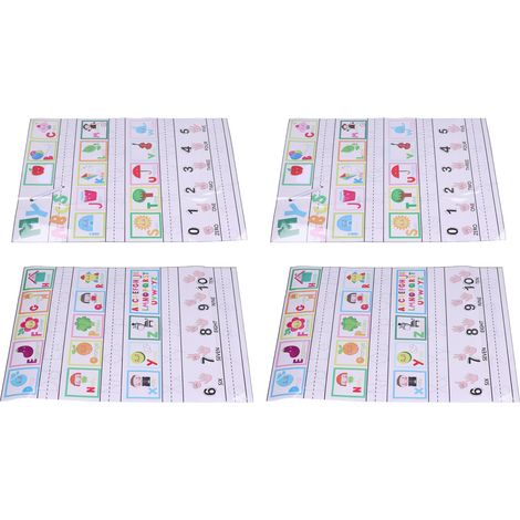 Set mit 2 repositionierbaren PVC-Wandaufklebern mit abwischbarem Alphabet für die Vorschulerziehung, Wohnzimmerdekoration, Kinderzimmer (mit 1 schwarzem Marker, Modell zsz2072) (1/5)