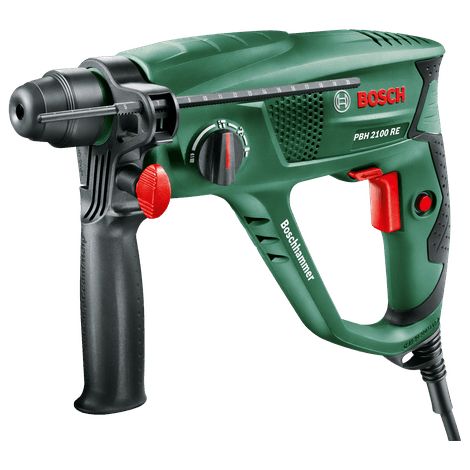 Bosch Bohrhammer PBH 2100 RE (550 Watt, SDS Bohrfutter, Tiefenanschlag, Zusatzhandgriff, BohrØ in Beton 20 mm)