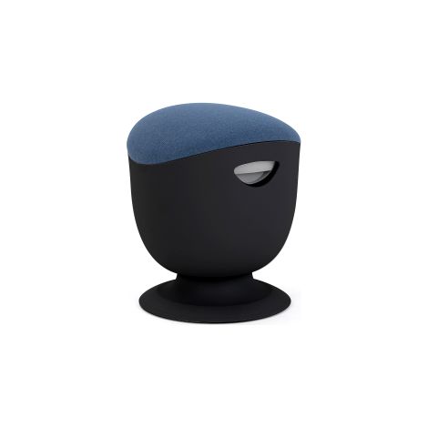 Tabouret ergonomique Up Up Seul Noir, tissu bleu D47 (1/3)