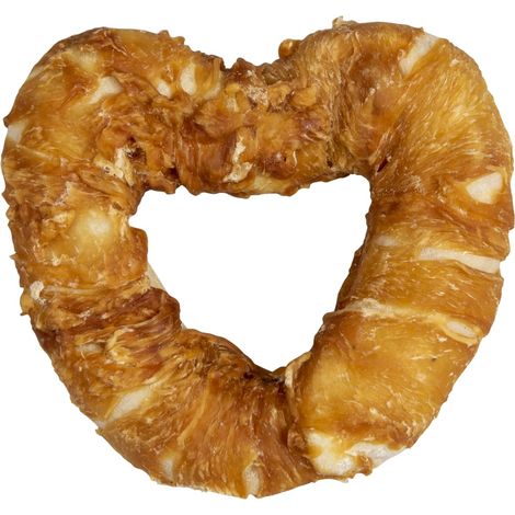 Jouet à mâcher pour Chien saveur Coeur, 10 cm, idéal pour l'hygiène Dentaire, Durable et sûr, Parfait pour Les Chiens de Toutes Tailles, Modèle Tat, Box de 50 pièces, Forme Cœur