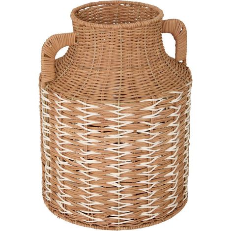 Vase Design en Rotin "Soro" 37cm Marron (1/2)