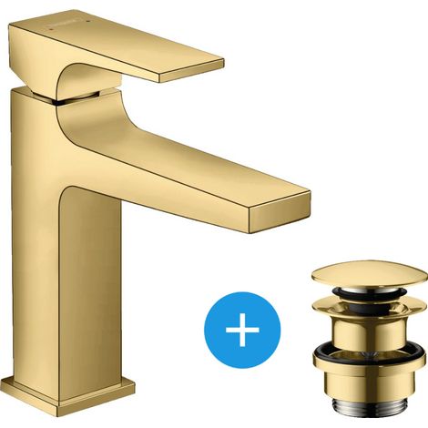 Hansgrohe Metropol - Mitigeur de lavabo avec bonde Push-Open, aspect doré poli 32507990