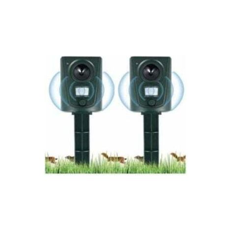 Ultraschall Katzenabwehr mit Erdspieß, 2er-Set, wasserdicht, für Gärten & Felder, Hunde- und Vogelschutz (1/5)