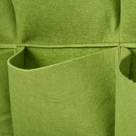 Jardinière murale suspendue verticale à 18 poches pour plantes d'extérieur (1/5)