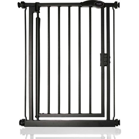 Safetots Barrière De Sécurité À Pression, Extra Étroite, Barrière D'escalier Pour Bébé 61cm - 66, 5cm, Couleur Noir Mat (1/5)