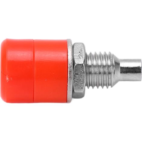 Lot de 20 prises bananes femelles 4 mm (24,070 mm) en cuivre nickelé pour appareils électroniques (rouge). (1/5)