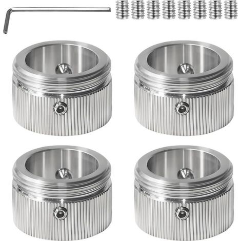 Adaptateurs pour thermostat de radiateur, lot de 4 pièces, diamètre intérieur de 22 mm, compatibles avec les vannes de radiateur Ra, Rav et Ravl, clé hexagonale incluse. (1/5)
