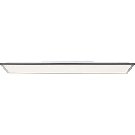 BRE-Light lampe Briston LED panneau de plafond 100x25cm métal noir/bambou noir 24 W LED intégré (1/5)