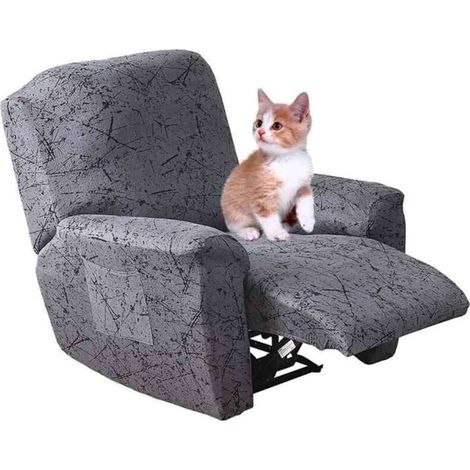 Vtizikl Housse de Fauteuil Relax Extensible 1 Place, WOVTE Housse de Fauteuil Relax Inclinable Electrique, Couverture de Chaise,, J (1/4)