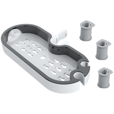 Étagère de douche suspendue en plastique sans perçage, hauteur réglable. (1/5)