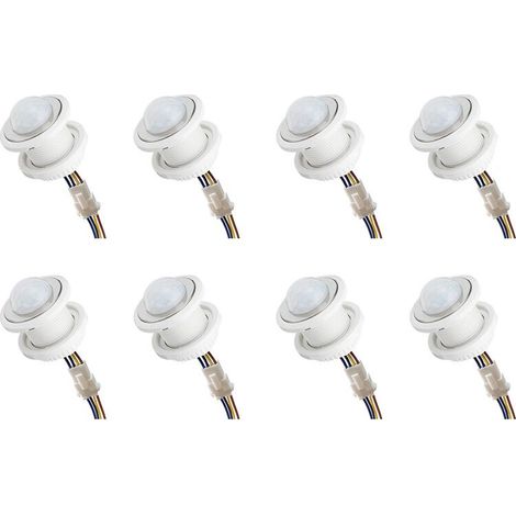 Adecuado para interruptores de luz con sensor de movimiento de 8 personas, sensor PIR de 110-220 V, detección inteligente, detector de sensor con retardo ajustable.