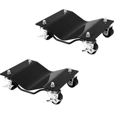 Carrello per auto, capacità di carico 2500 libbre, dimensioni 30 x 24 pollici, struttura in acciaio resistente, ruote in gomma, azionabile da una sola persona. (1/5)