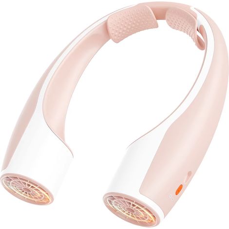 Ventilador de cuello para un enfriamiento rápido, adecuado para el hogar, la oficina, viajes y uso en exteriores (rosa, 1 unidad) (1/5)