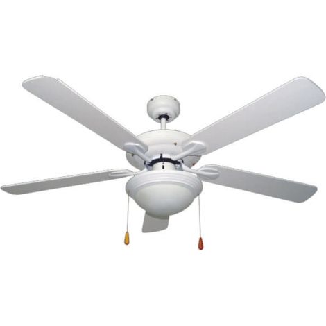 Ventilatore da soffitto Málaga 132 cm Bianco 60 W 5 Pale 4172