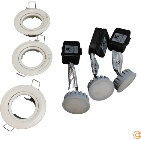 [NEUWERTIG] B-Ware Paulmann Led Spot Slim Coin Deckeneinbaustrahler Deckenlampen 3er Set Lampe Weiß